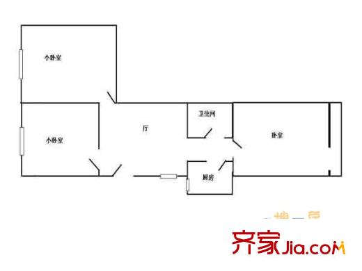 上海明珠花園戶型圖戶型圖 3室 3室1廳1衛(wèi)1廚
