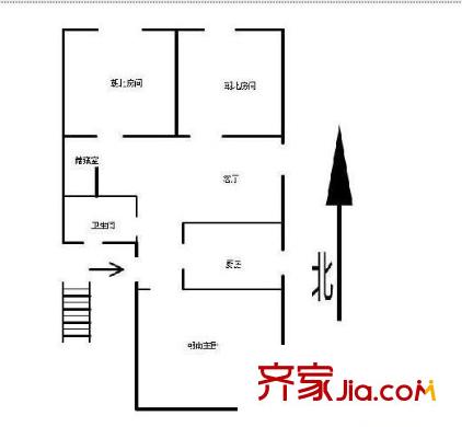 仁園戶型圖戶型圖 3室 3室1廳1衛(wèi)1廚