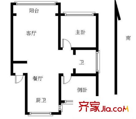 紫金銀座戶型圖戶型圖 2室 2室2廳1衛(wèi)1廚