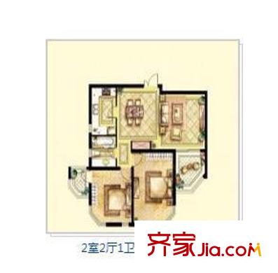 瀾郡戶型圖戶型圖 2室 2室1廳1衛(wèi)1廚