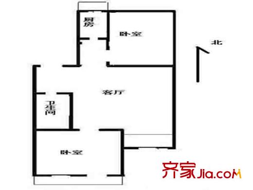 螞蟻工坊戶型圖戶型圖 2室 2室1廳1衛(wèi)1廚