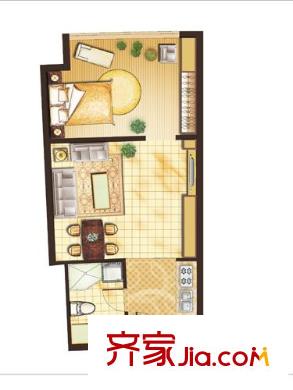 螞蟻工坊戶型圖戶型圖 1室 1室1廳1衛(wèi)1廚