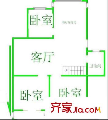 舒心苑戶型圖戶型圖 3室 3室1廳1衛(wèi)1廚