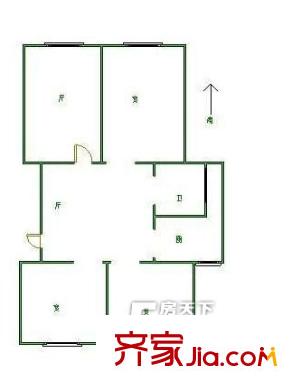 舒心苑戶型圖戶型圖 3室 3室2廳1衛(wèi)1廚