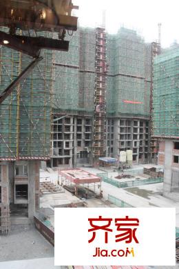 千花溪外景圖1-2號(hào)樓施工（2012.04）