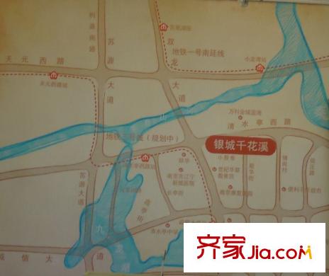 千花溪交通圖