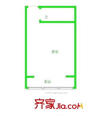 蘋果都市戶型圖戶型圖 1室 1室1廳1衛(wèi)1廚