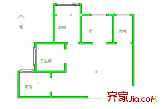 紫金名門戶型圖戶型圖2室 2室2廳2衛(wèi)1廚