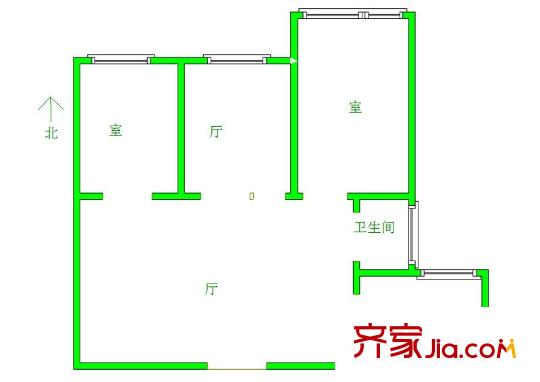 紫金名門戶型圖戶型圖2室 2室1廳1衛(wèi)1廚