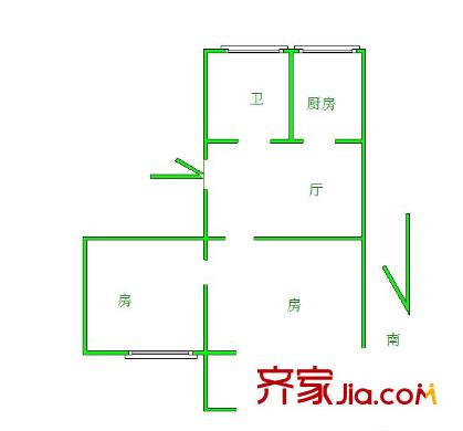 二十八所南苑戶型圖戶型圖 2室 2室1廳1衛(wèi)1廚