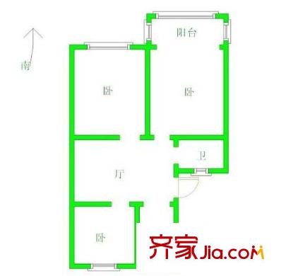 二十八所南苑戶型圖戶型圖 3室 3室2廳1衛(wèi)1廚