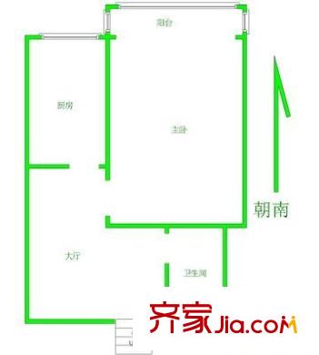 西柏果園戶型圖戶型圖 1室 1室1廳1衛(wèi)1廚