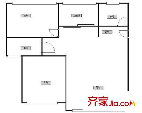 第七大道戶型圖戶型圖 3室 3室2廳1衛(wèi)1廚