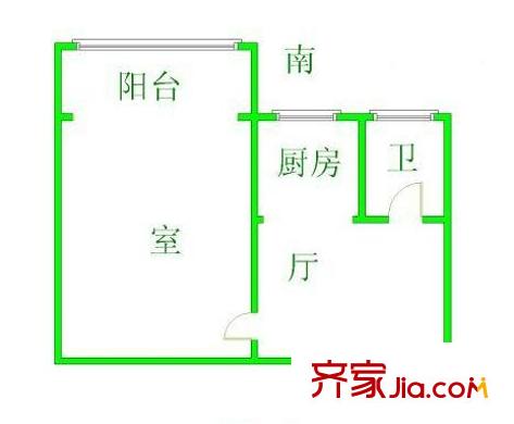 城開國際戶型圖戶型圖1室 1室1廳1衛(wèi)1廚