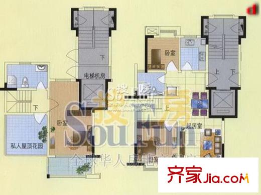 第七大道戶型圖戶型圖 3室 3室2廳2衛(wèi)1廚