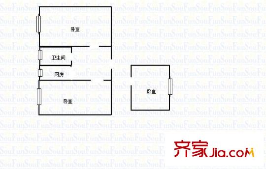 御道街小區(qū)戶型圖戶型圖 3室 3室1廳1衛(wèi)1廚