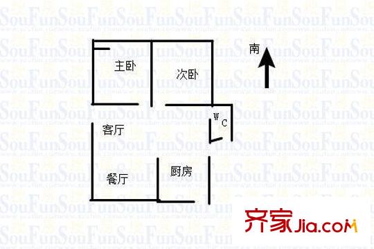 南苑思園戶型圖戶型圖 2室 2室2廳1衛(wèi)