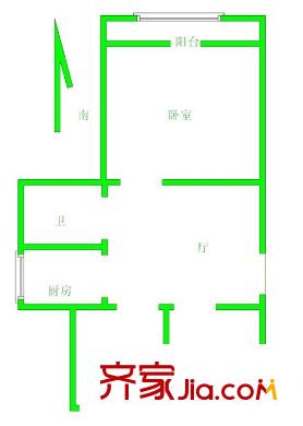 馬臺街住宅戶型圖戶型圖 3室 3室1廳1衛(wèi)1廚
