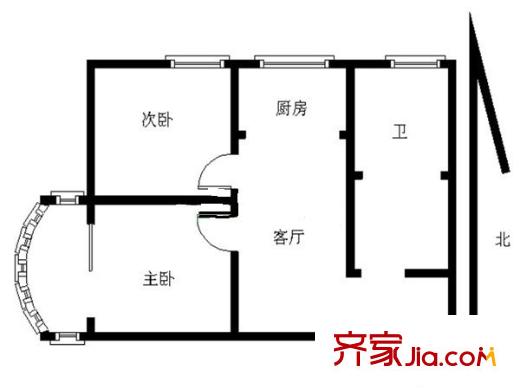 名仕嘉園戶型圖戶型圖2室 2室1廳1衛(wèi)1廚