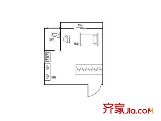 名仕嘉園戶型圖戶型圖1室 1室1廳1衛(wèi)1廚