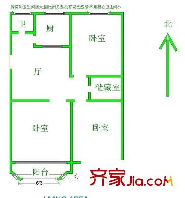 洪廟一巷住宅戶(hù)型圖戶(hù)型圖 3室 3室1廳1衛(wèi)1廚