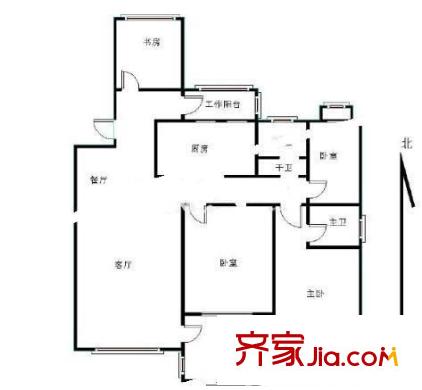 融僑中央花園三期戶型圖戶型圖 4室 4室2廳2衛(wèi)