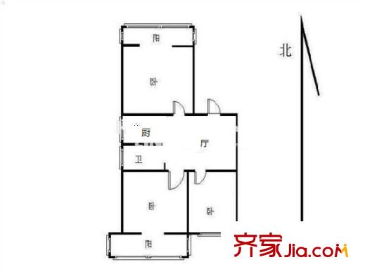 劍閣路小區(qū)戶型圖戶型圖 3室  3室1廳1衛(wèi)1廚
