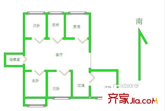 劍閣路小區(qū)戶型圖戶型圖 4室 4室1廳1衛(wèi)1廚