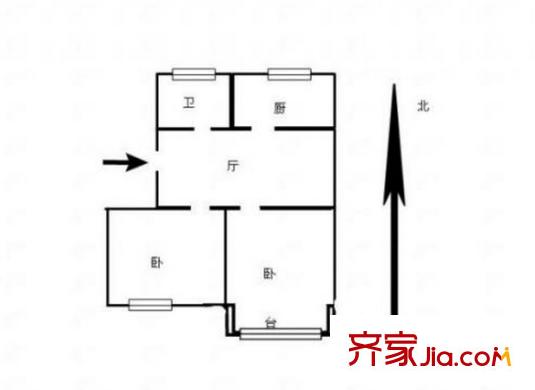 劍閣路小區(qū)戶型圖戶型圖 2室 2室1廳1衛(wèi)1廚