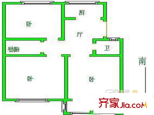 板倉(cāng)街49號(hào)戶型圖戶型圖 3室 3室1廳1衛(wèi)1廚