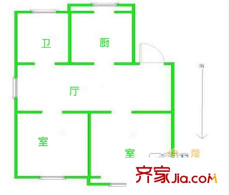 板倉(cāng)街49號(hào)戶型圖戶型圖 2室 2室1廳1衛(wèi)1廚
