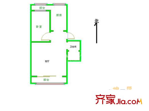 銀輪花園戶型圖戶型圖 1室 1室1廳1衛(wèi)1廚