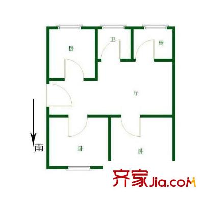 青石村戶(hù)型圖 戶(hù)型圖 3室 3室1廳1衛(wèi)1廚