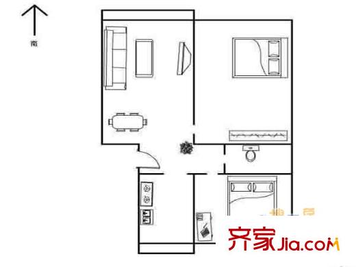 青石村戶(hù)型圖戶(hù)型圖 2室 2室1廳1衛(wèi)1廚