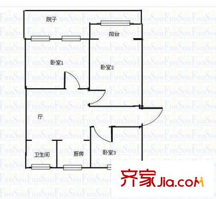 西流灣小區(qū)戶(hù)型圖戶(hù)型圖 3室 3室1廳1衛(wèi)1廚