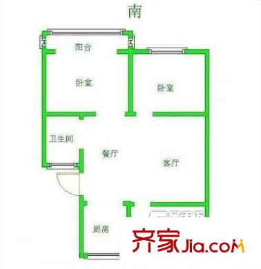 黑龍江路26號(hào)戶型圖戶型圖 3室 3室2廳1衛(wèi)1廚