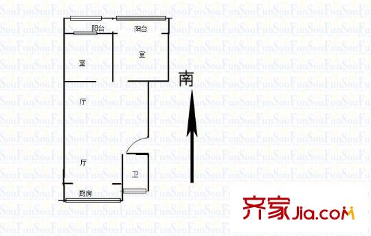黑龍江路26號(hào)戶(hù)型圖戶(hù)型圖 2室 2室2廳1衛(wèi)