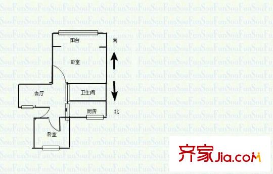 湖西街小區(qū)戶型圖戶型圖2室 2室1廳1衛(wèi)1廚