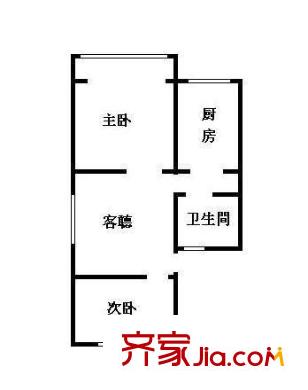 湖西街小區(qū)戶型圖戶型圖 2室 2室1廳1衛(wèi)1廚