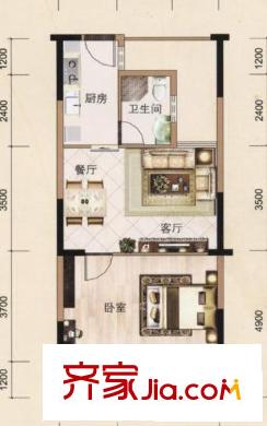 瑞鴻名邸戶型圖戶型圖 1室 1室1廳1衛(wèi)
