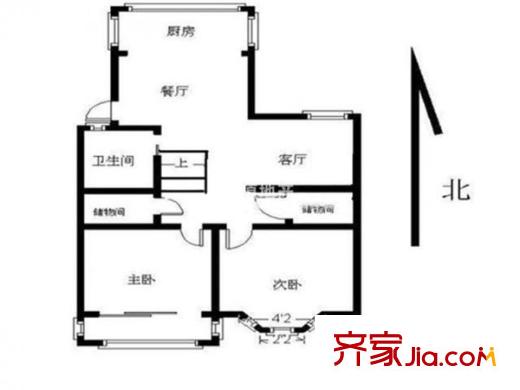宏景公寓戶型圖戶型圖 3室 3室1廳1衛(wèi)1廚