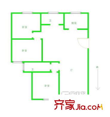 廣匯花園戶型圖戶型圖 3室 3室2廳2衛(wèi)1廚