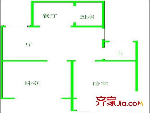 中和園戶型圖戶型圖 2室 2室1廳1衛(wèi)1廚