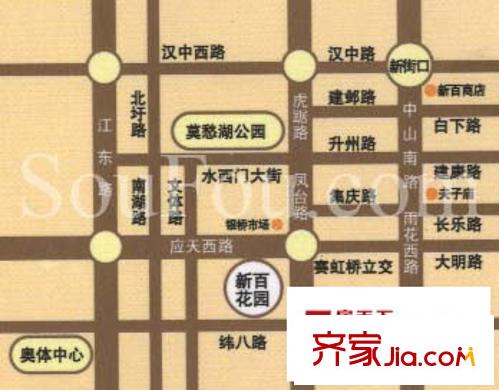 新百花園交通圖