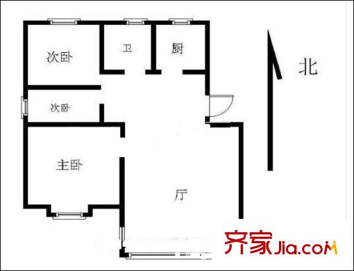 新百花園戶型圖戶型圖 3室 3室2廳1衛(wèi)