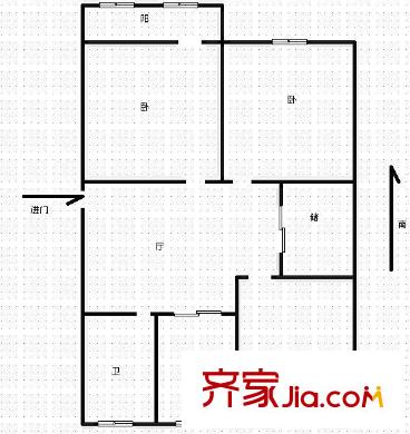 寧海路小區(qū)戶型圖戶型圖 3室 3室1廳1衛(wèi)1廚