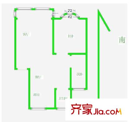 金輪第一城戶型圖戶型圖 2室 2室2廳1衛(wèi)