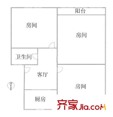寧海路小區(qū)戶型圖戶型圖 3室 3室1廳1衛(wèi)1廚