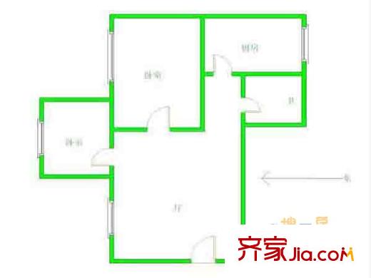 大方巷住宅戶型圖戶型圖 2室 2室1廳1衛(wèi)1廚