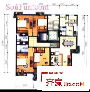 金源太古城戶型圖戶型圖 3室 5室2廳3衛(wèi)